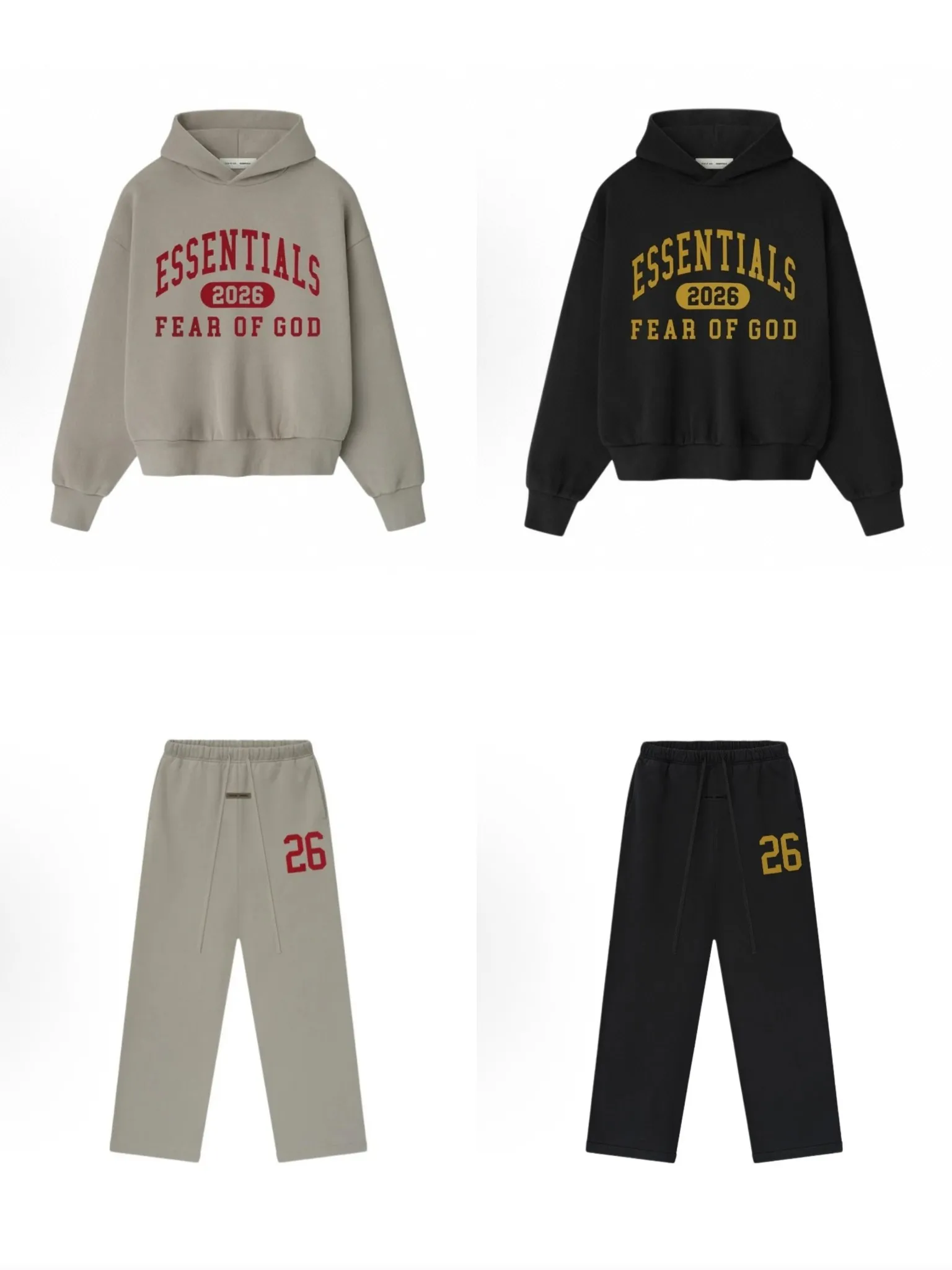 🦋 、Hot Sale🦋 128 Essentials FW 26Holiday 2026 CLASSIC HOODIE Fear of God Essentials FALL 26 HOLIDAYSeries Fleece Hoodie Same Style Premium ！ ！ ， ！ ， Breathable 。 3D 。 ， ， ， ， 。 ， ～Versatile ， ！ ：Retro Size:XS-XL